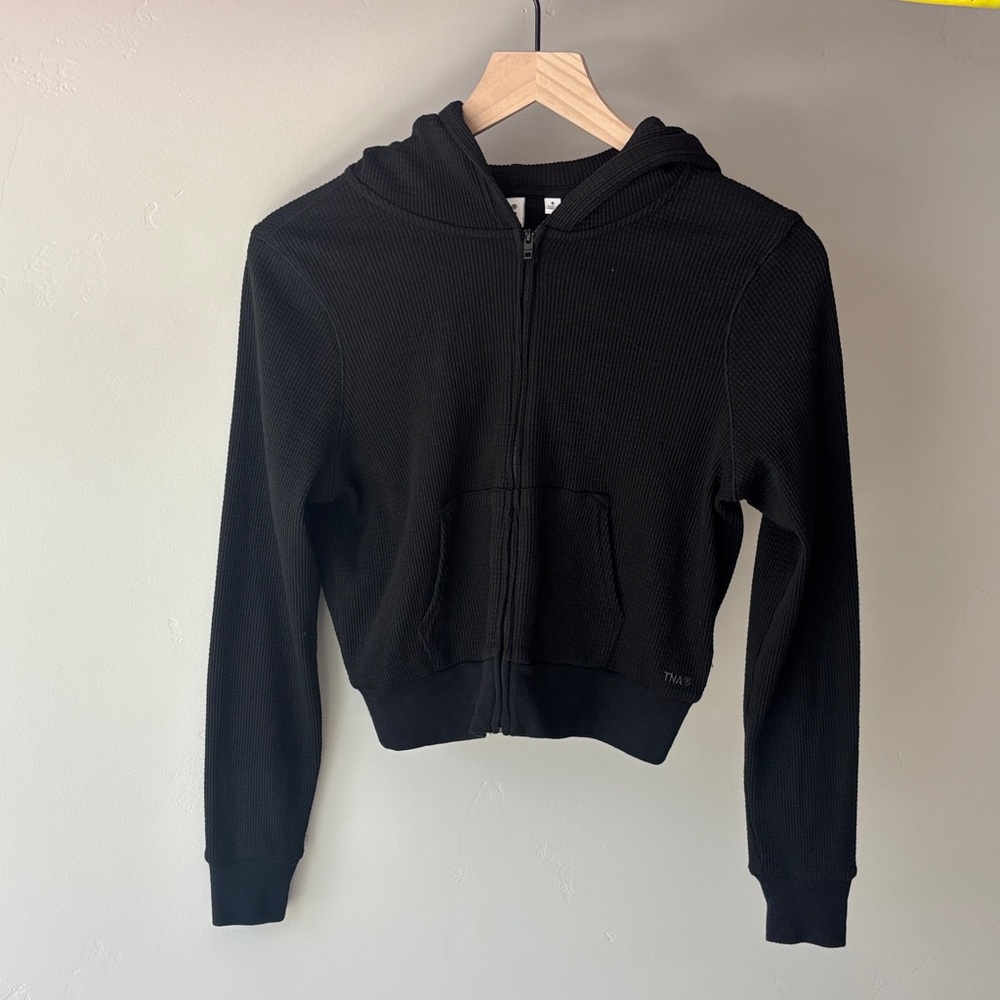 TNA Waffle Knit Charcoal Sweater